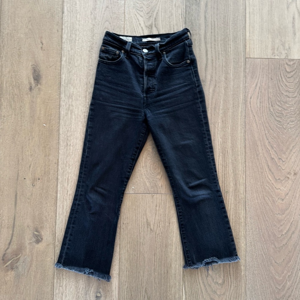 Levi's Washed Black Ribcage Boot Jean- SZ23